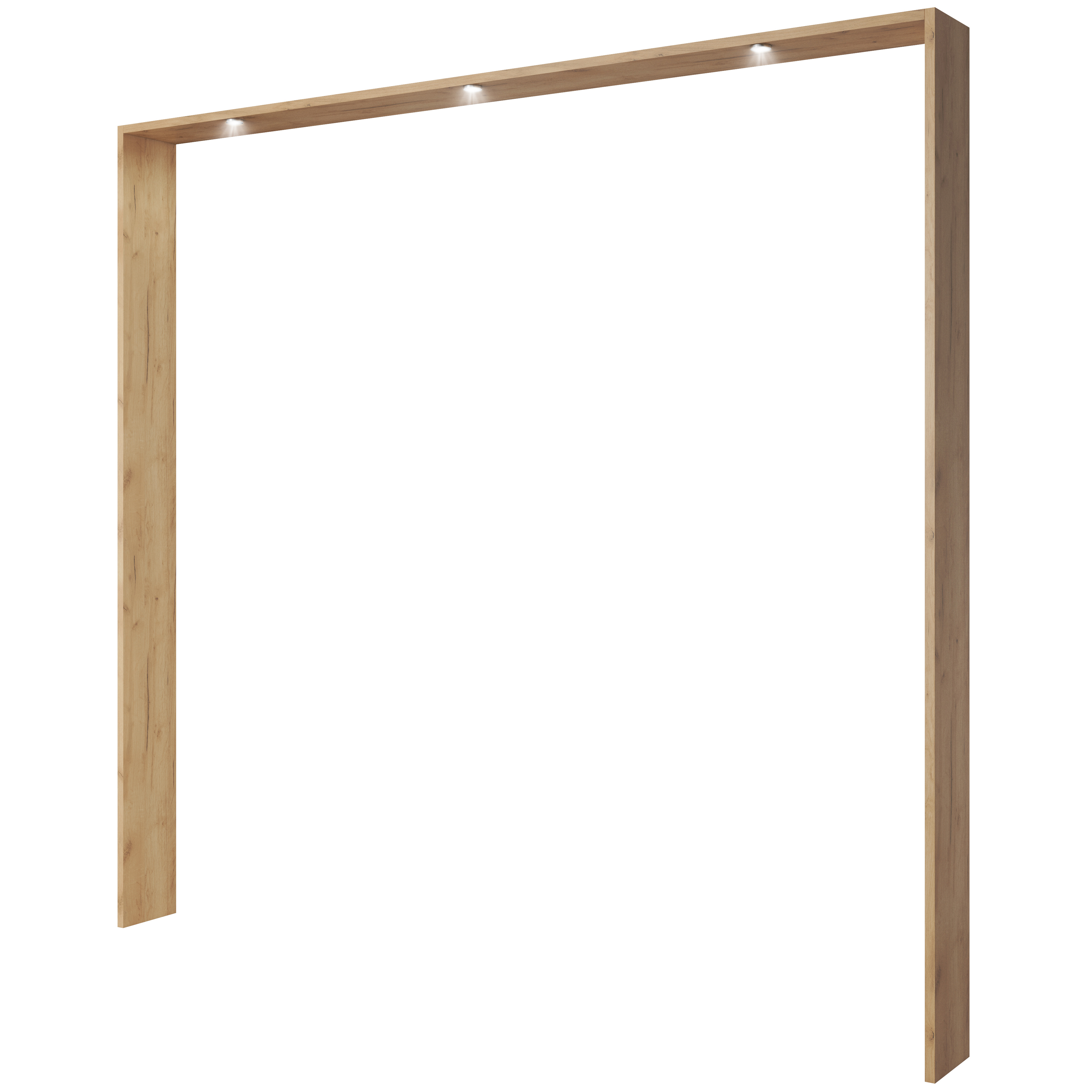 Xelo | šatní skříň 230 s lištou s LED osvětlením | dub kraft zlatý/bílá