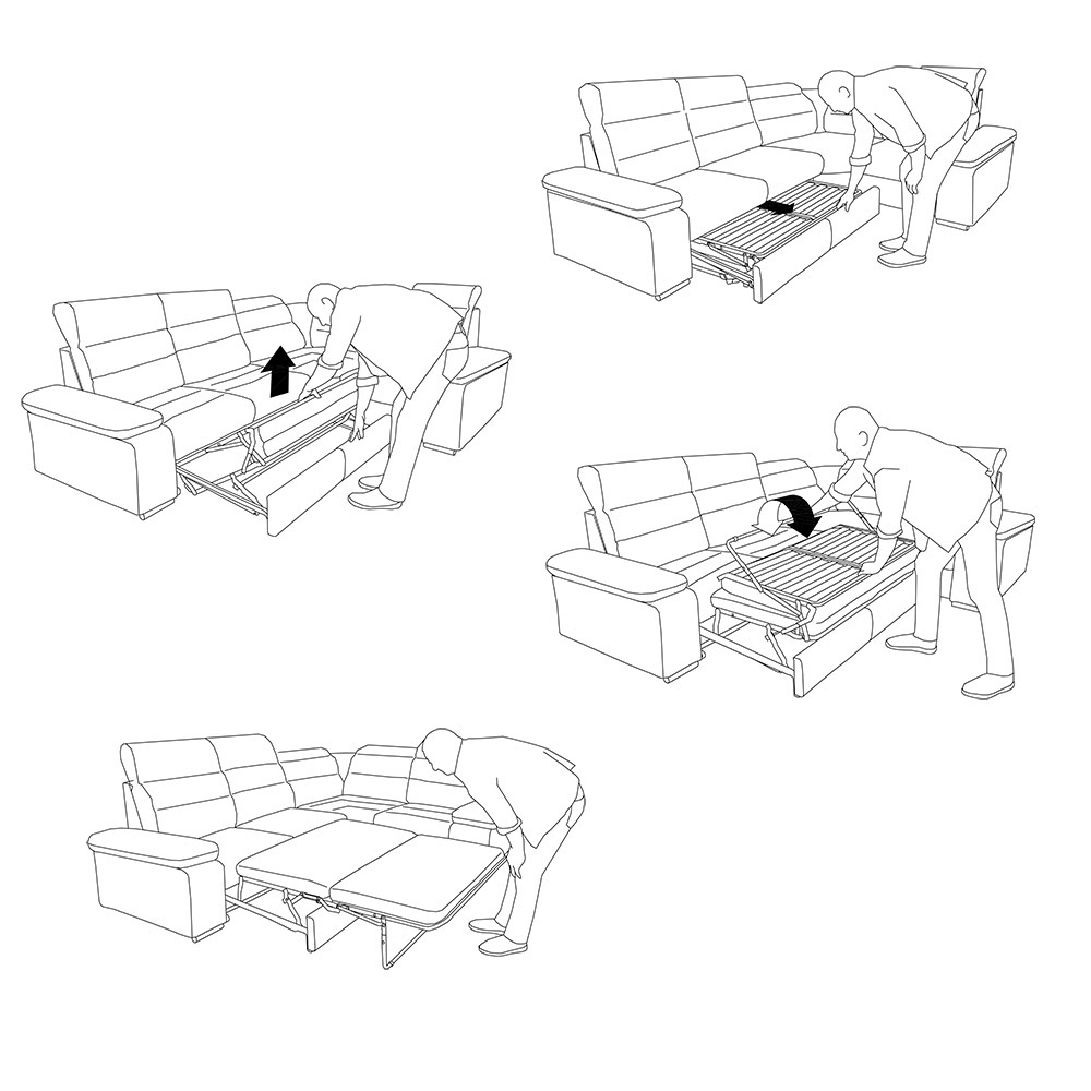 Sedací souprava Korfu mini | PRAVÁ | rozkládací | VÝBĚR TKANIN