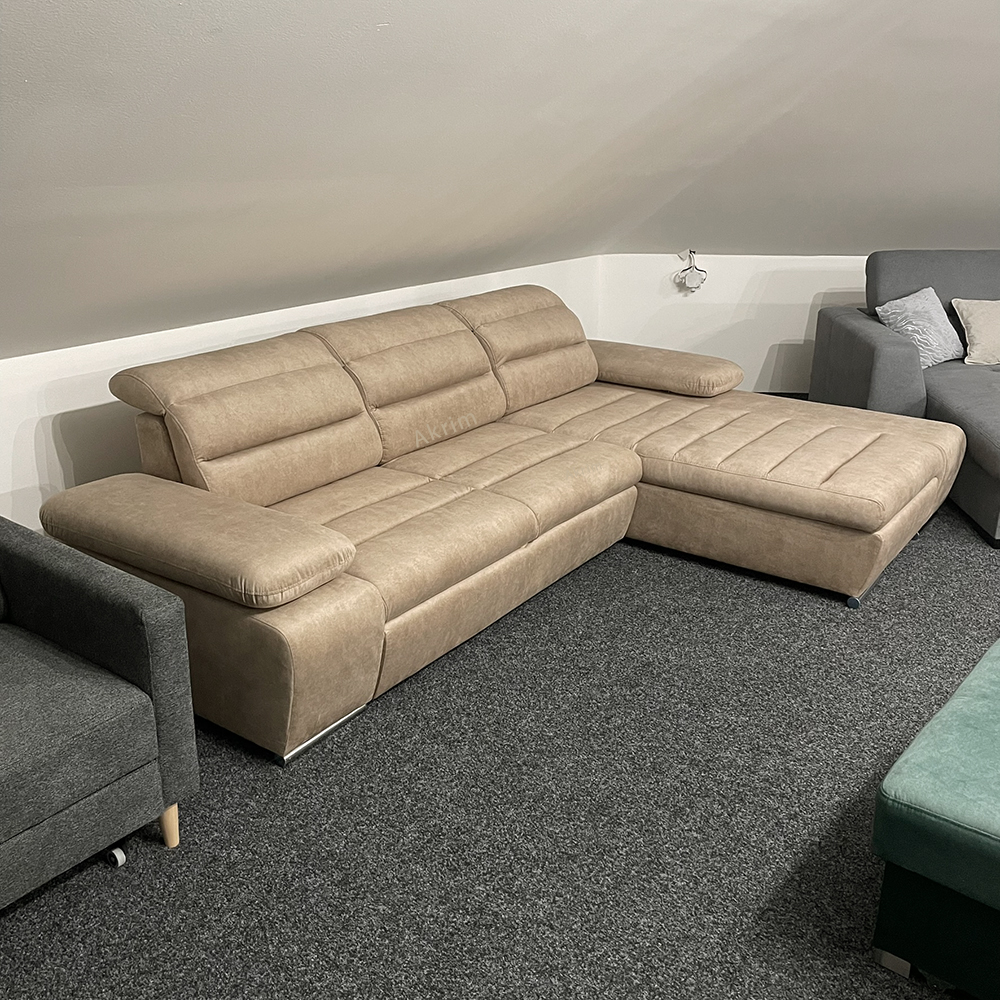 Sedací souprava KORFU | 282x194 | béžová | rozkládací + úložný prostor | POSLEDNÍ KUS Z PRODEJNY