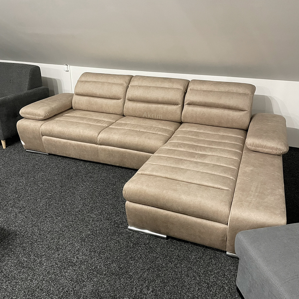 Sedací souprava KORFU | 282x194 | béžová | rozkládací + úložný prostor | POSLEDNÍ KUS Z PRODEJNY