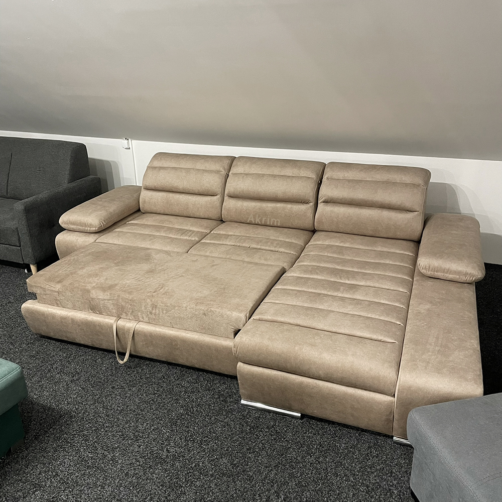 Sedací souprava KORFU | 282x194 | béžová | rozkládací + úložný prostor | POSLEDNÍ KUS Z PRODEJNY