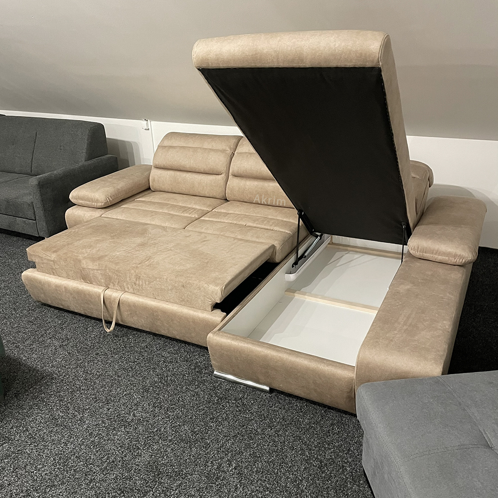 Sedací souprava KORFU | 282x194 | béžová | rozkládací + úložný prostor | POSLEDNÍ KUS Z PRODEJNY