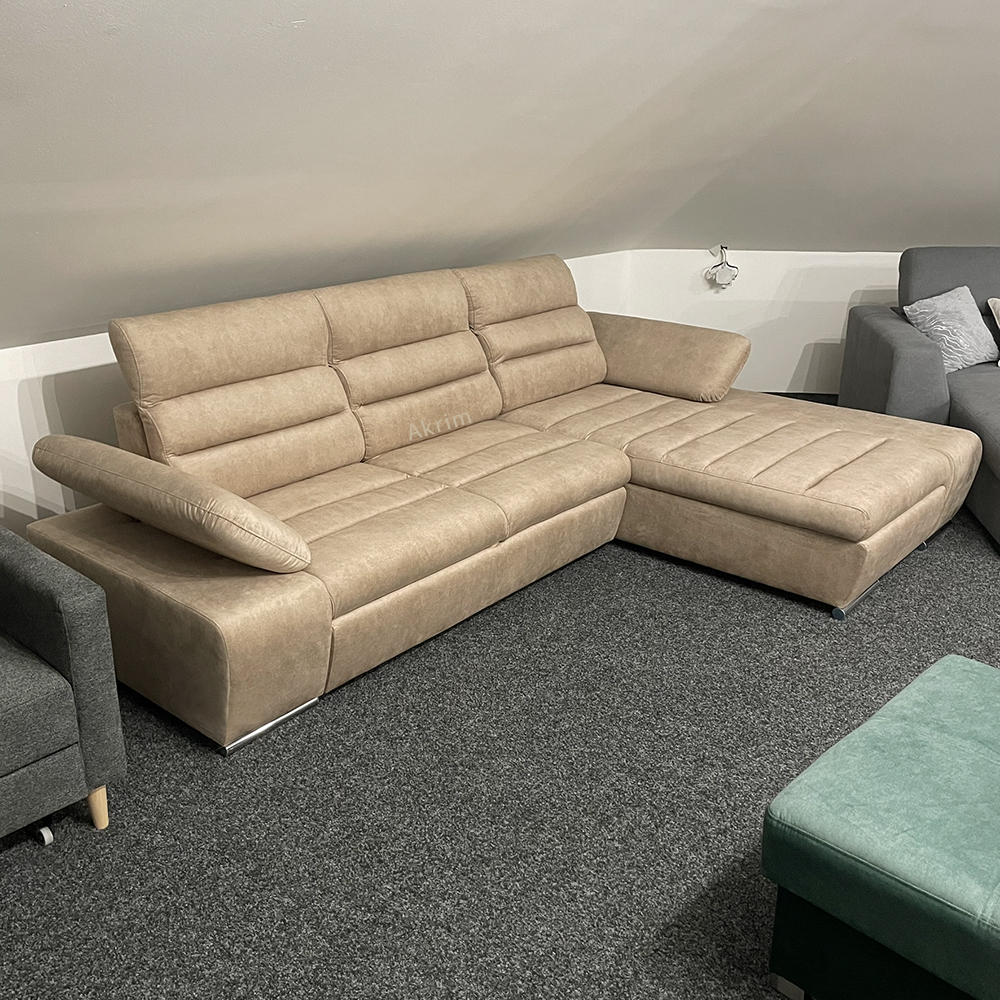 Sedací souprava KORFU | 282x194 | béžová | rozkládací + úložný prostor | POSLEDNÍ KUS Z PRODEJNY