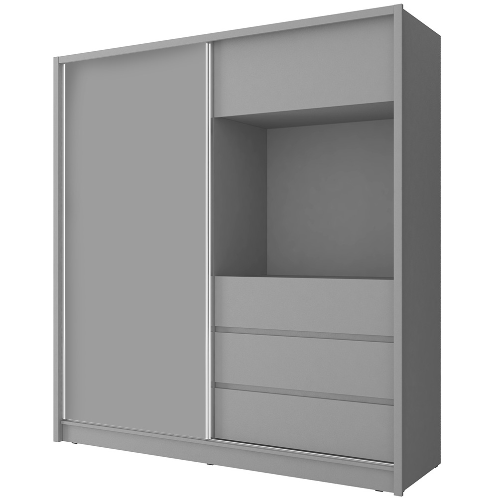 Šatní skříň TV 200 | bez zrcadla | šedá grafit