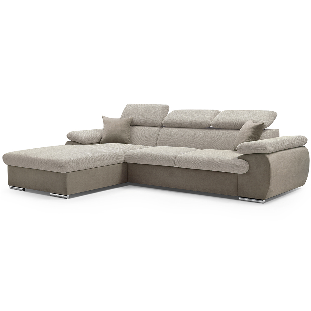 Sedací souprava COOL | 191x281 cm | rozkládací + úložný prostor | LEVÁ | béžová 02/03