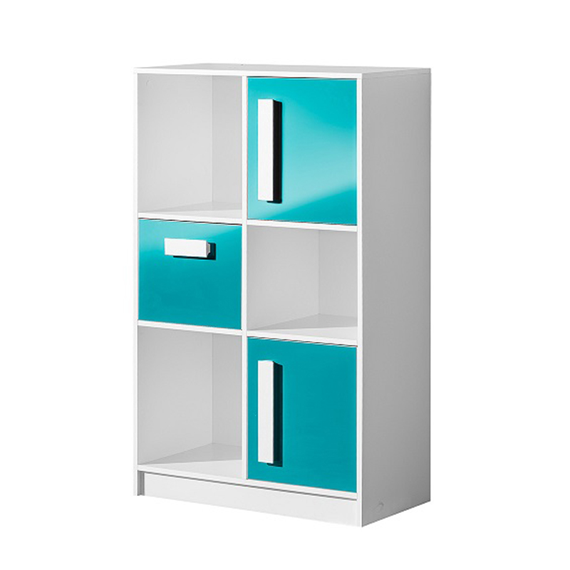 Guliver t - komoda 7 - tyrkysová/bílé úchyty