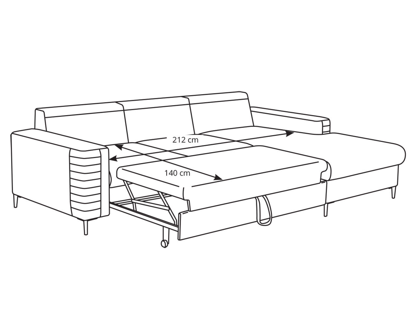 Sedací souprava COLLIN | PRAVÁ | záhlavník v ceně | VÝBĚR LÁTEK