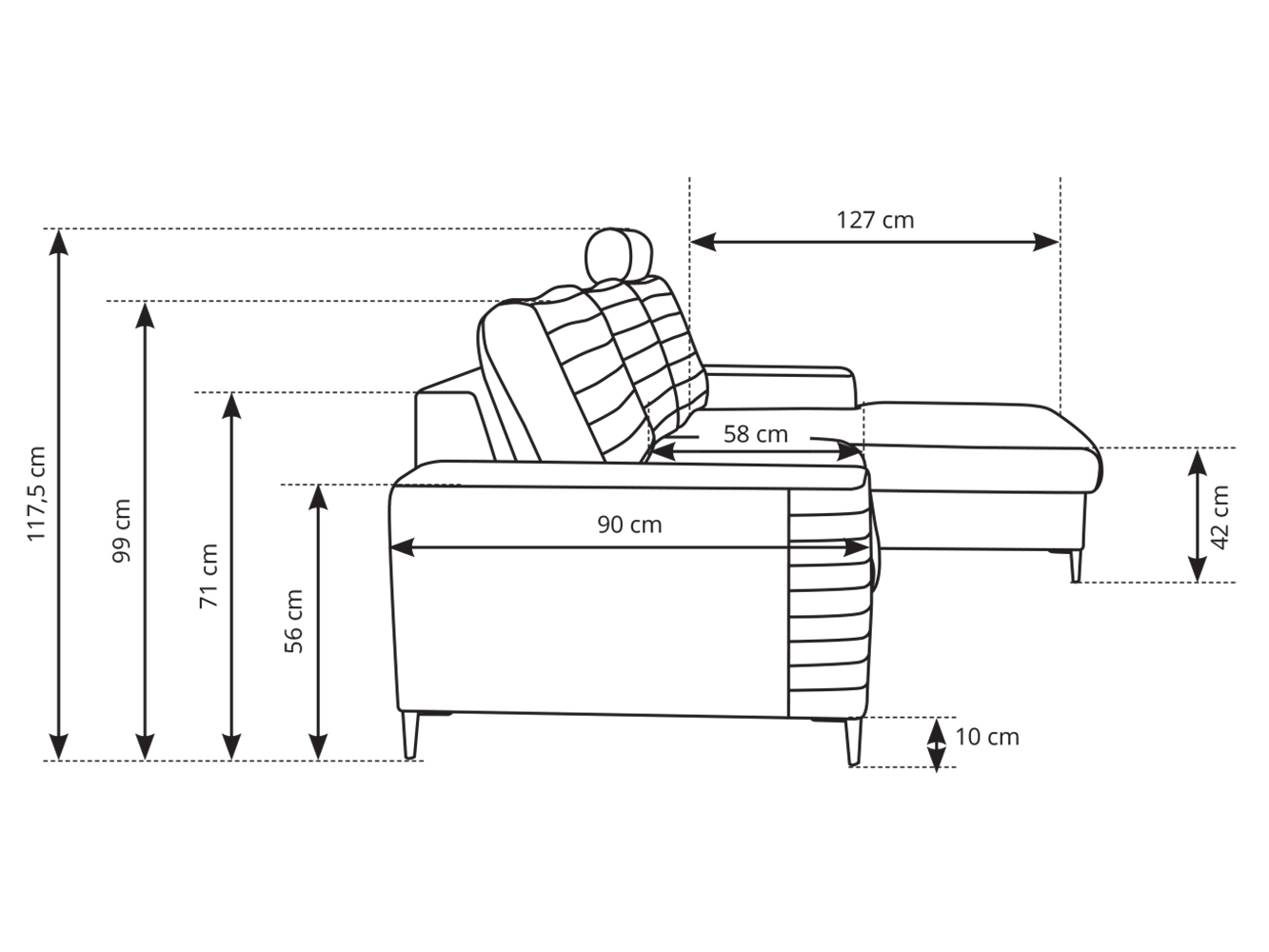 Sedací souprava COLLIN | LEVÁ | záhlavník v ceně | VÝBĚR LÁTEK