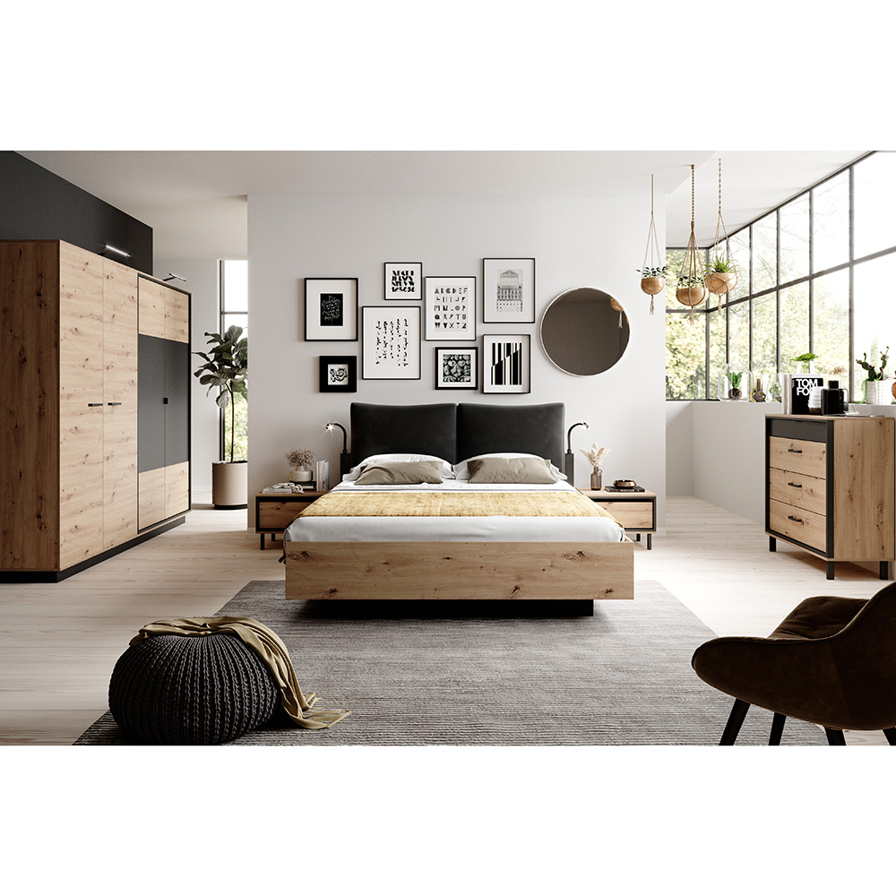 NEST | TV stolek + police | 164,8 cm | artisan/antracit | BLACK FRIDAY