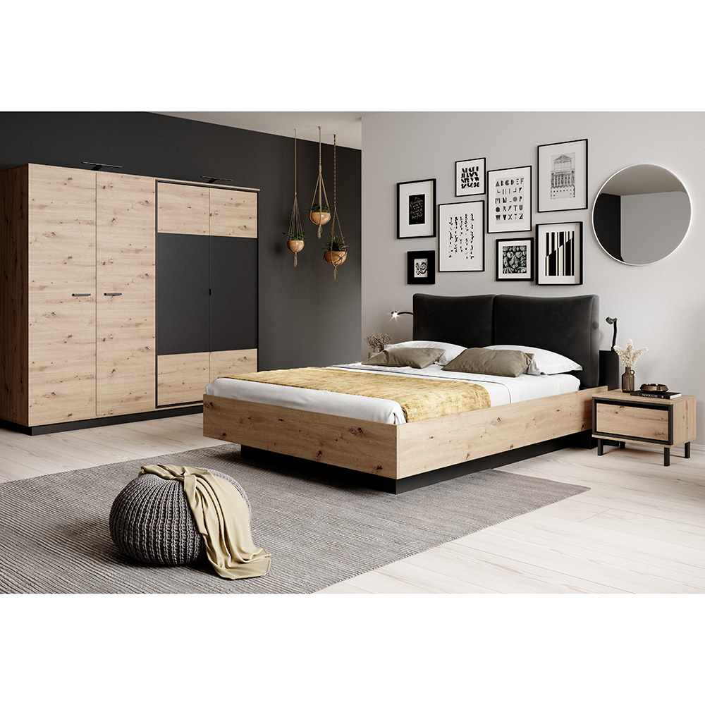 NEST | TV stolek + police | 164,8 cm | artisan/antracit | BLACK FRIDAY