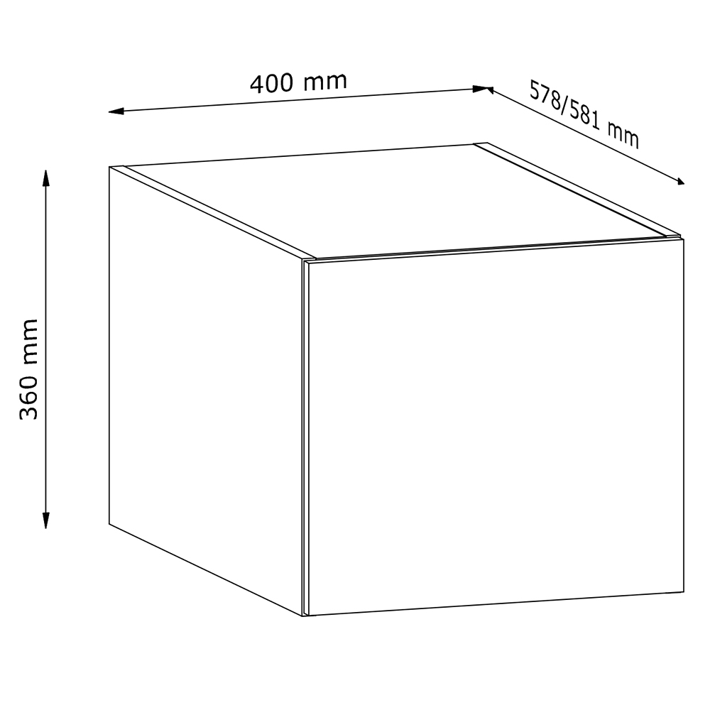LANGEN au | horní skříňka N40 | s úchytem | artisan