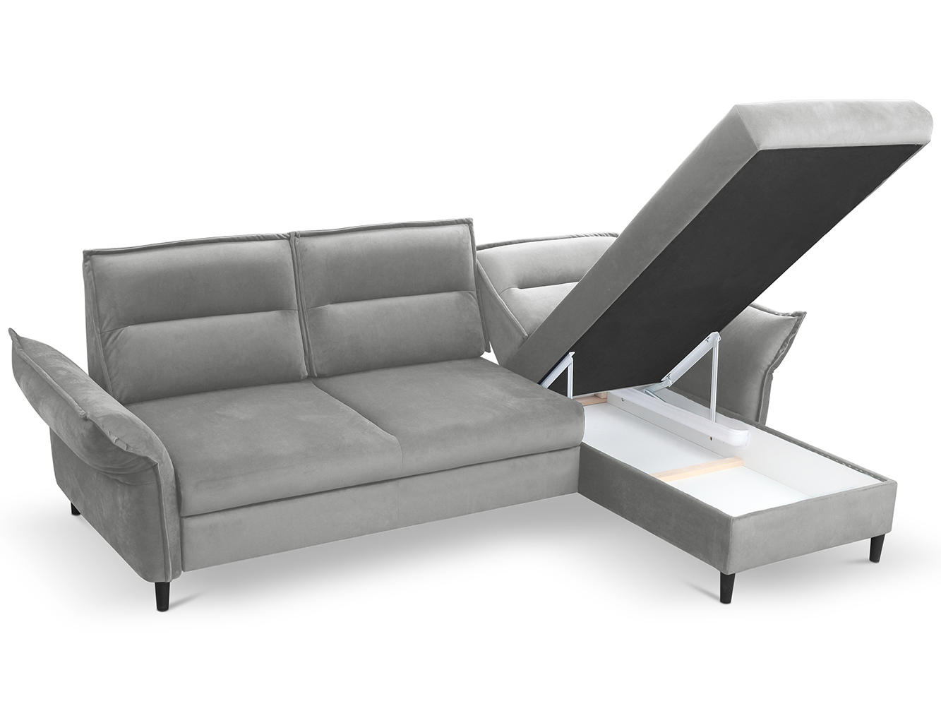 Sedací souprava MILANO | 272x167 | PRAVÁ | rozkládací + úložný prostor | šedá | POSLEDNÍ KUS
