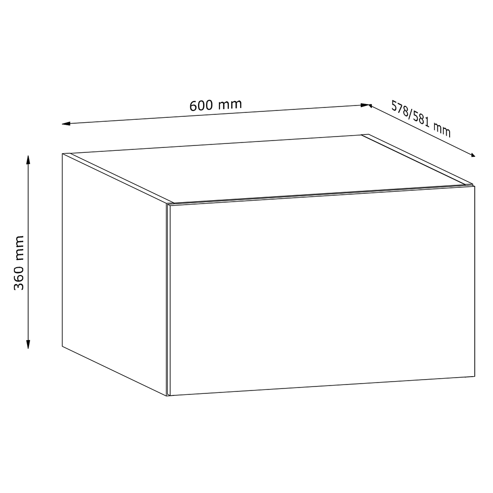 LANGEN ap | horní skříňka N60 | push open | artisan