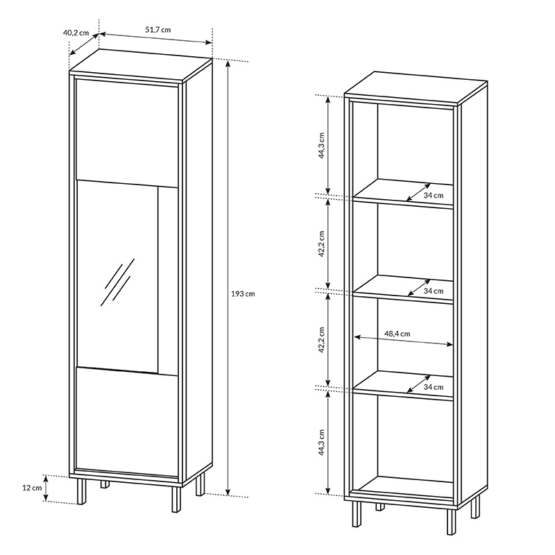 Obývací stěna NEST | sestava B | 6 dílů | artisan/antracit