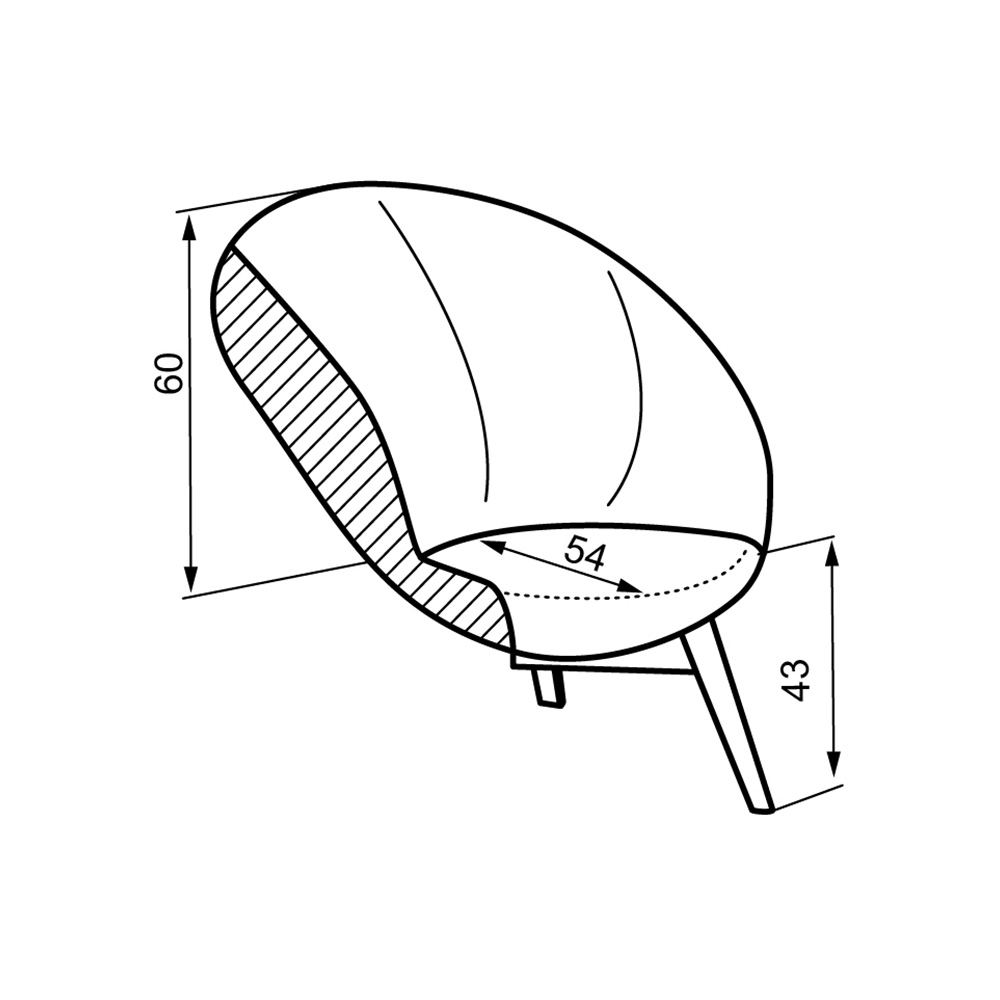 Křeslo PATIO | VÝBĚR TKANIN a odstínu nožiček