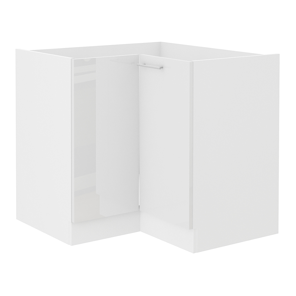 Kuchyňská linka LARA wh | ve tvaru L | 220x370 | UNI provedení | VÝBĚR TYPU ZÁSUVEK | bílá lesk