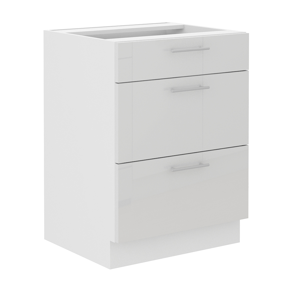 Kuchyňská linka LARA wh | ve tvaru L | 230x250 | UNI provedení | VÝBĚR TYPU ZÁSUVEK | bílá lesk