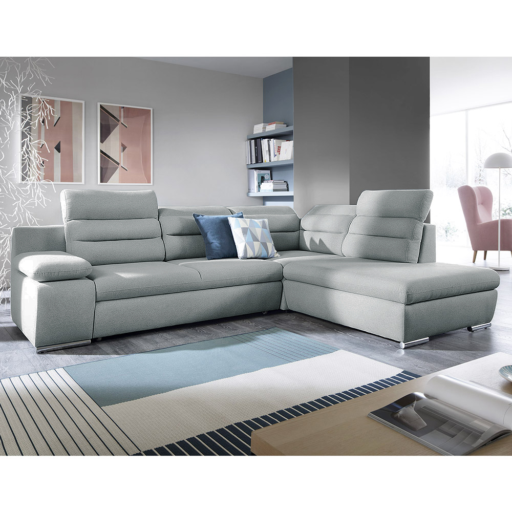 Sedací souprava GRECO | PRAVÁ | Gemma 70 světle modrá