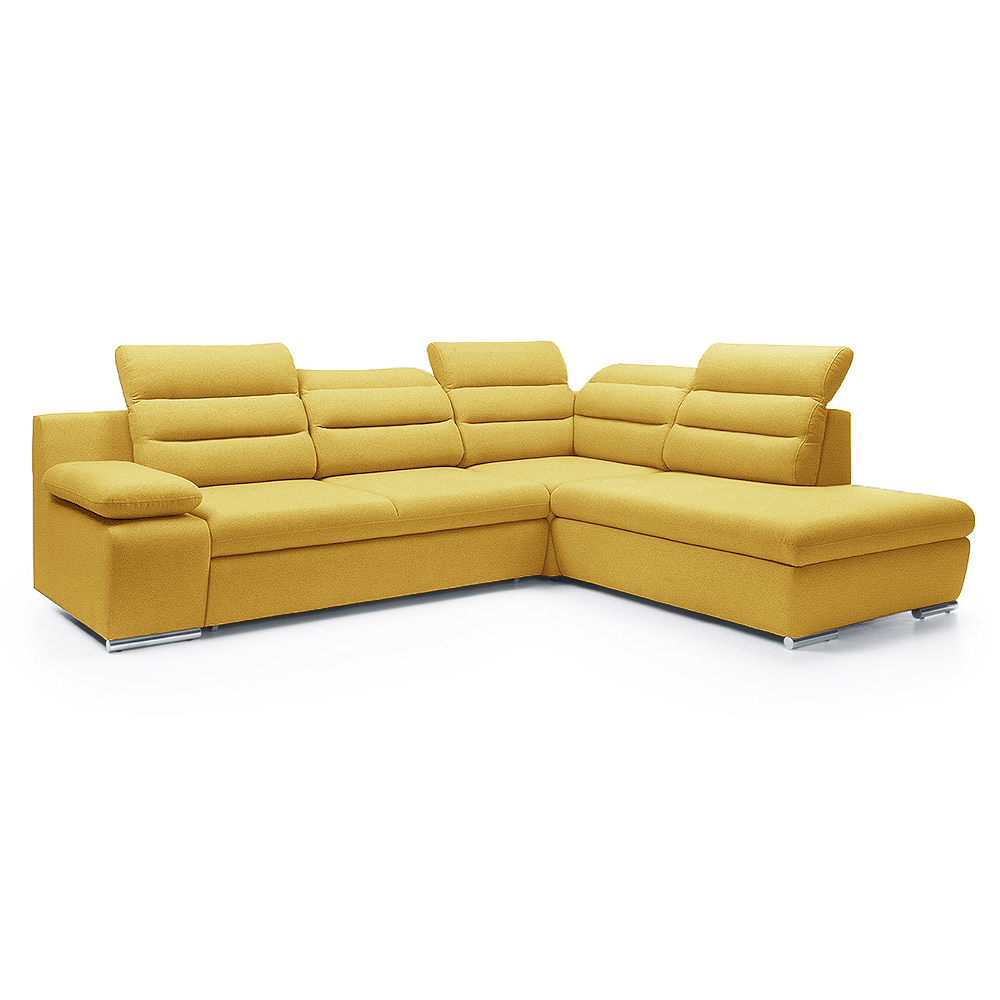 Sedací souprava GRECO | PRAVÁ | Rosario 470 žlutá | AKČNÍ CENA