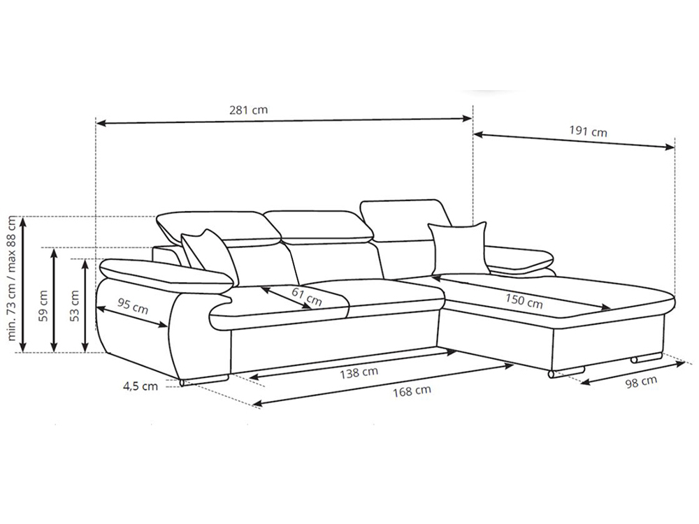 Sedací souprava Coast | PRAVÁ | AKCE | šedá