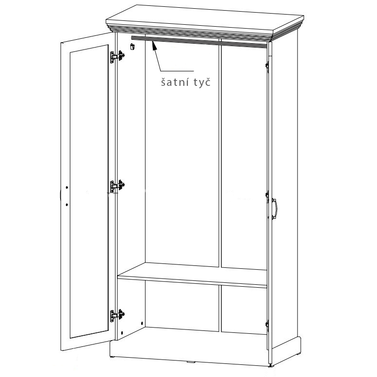 Obývací stěna se skříní Royal r | sestava C | borovice nordická