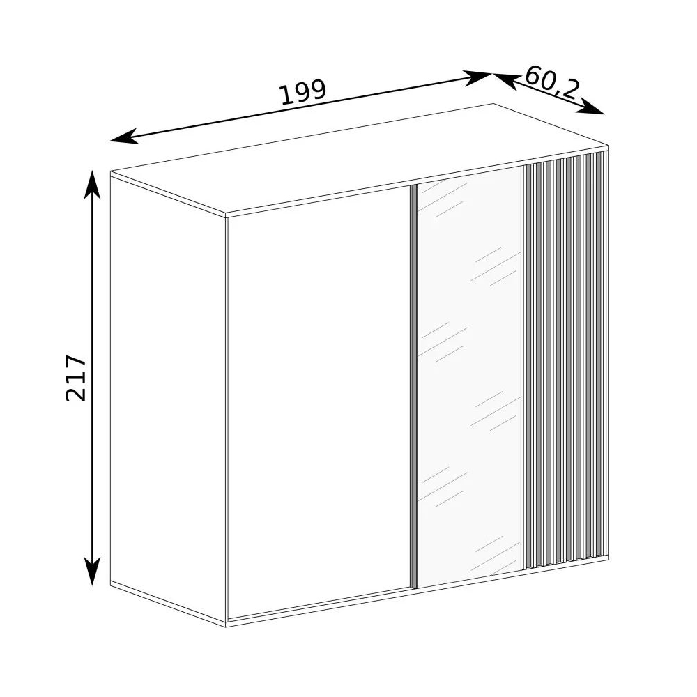 CALI | šatní skříň C-15 | 199 cm | artisan