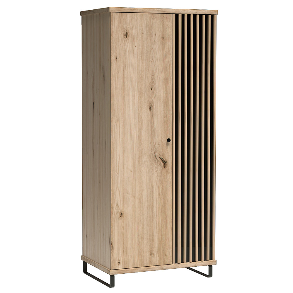 Obývací stěna se skříní CALI | 4 díly + ČERNÉ NOHY | 420 cm | sestava D | artisan