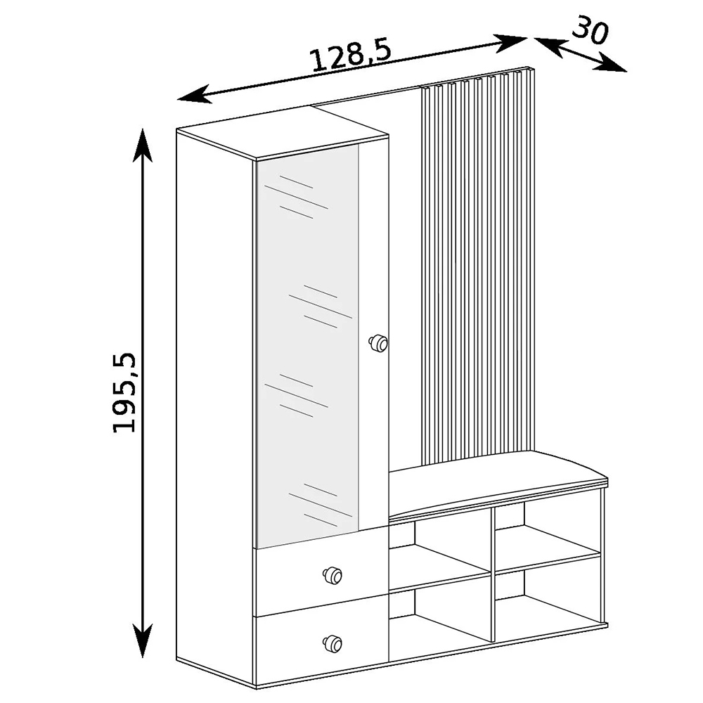 Předsíňová stěna CALI | artisan
