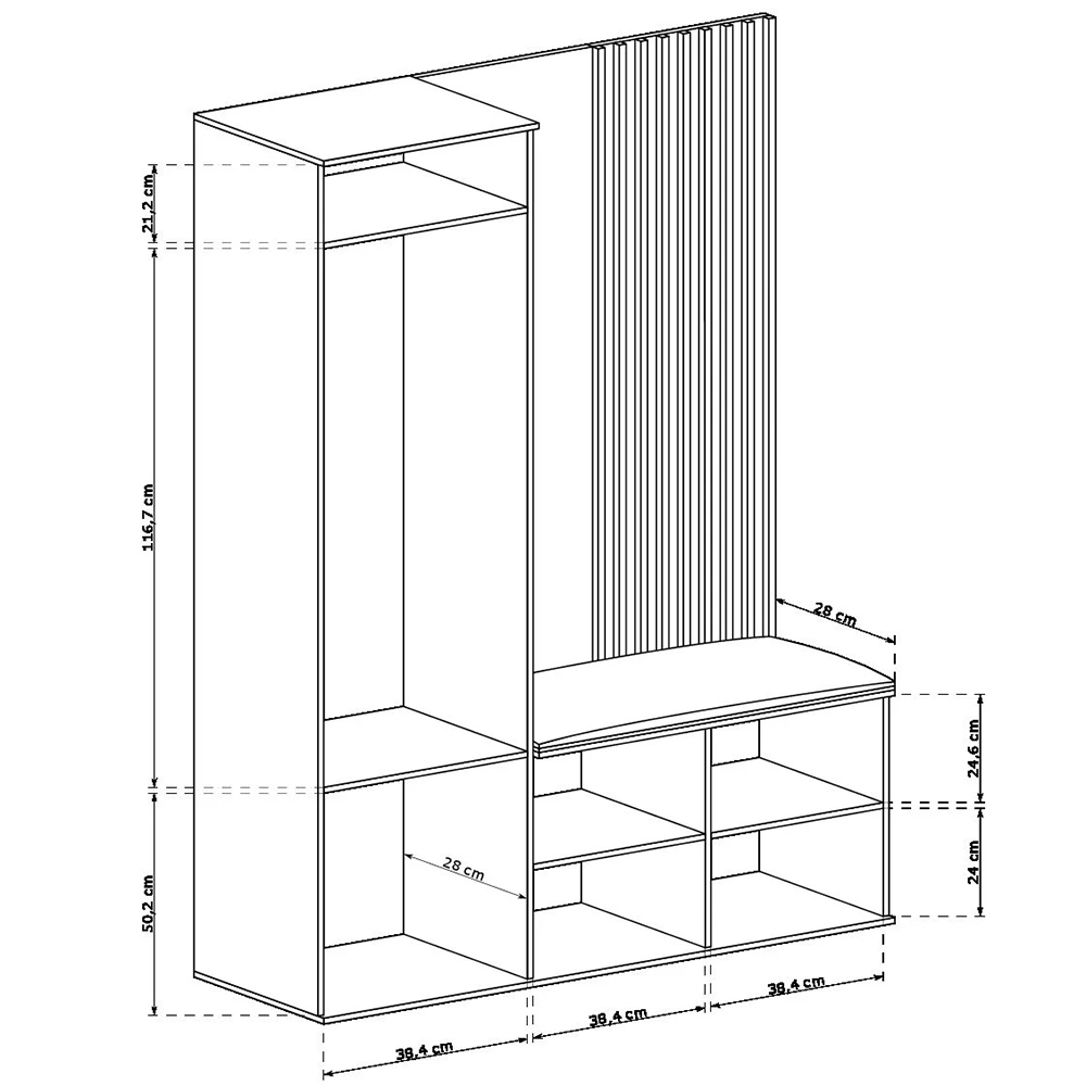 Předsíňová stěna CALI | artisan