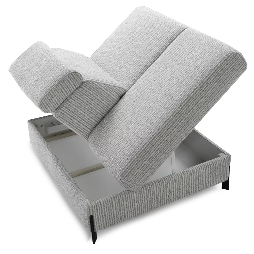 ULISES | díl 1HOBKL | 126 cm | krátký otoman s úložným prostorem | VÝBĚR TKANIN a NOŽIČEK