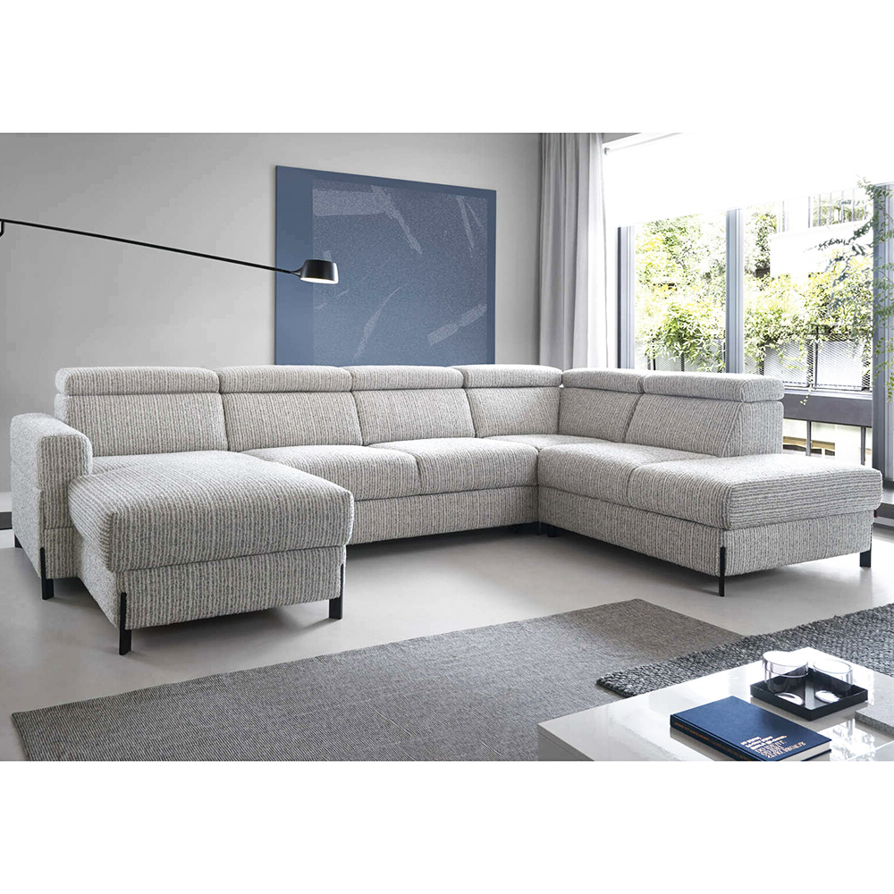 ULISES | díl 1HOBKL | 126 cm | krátký otoman s úložným prostorem | VÝBĚR TKANIN a NOŽIČEK