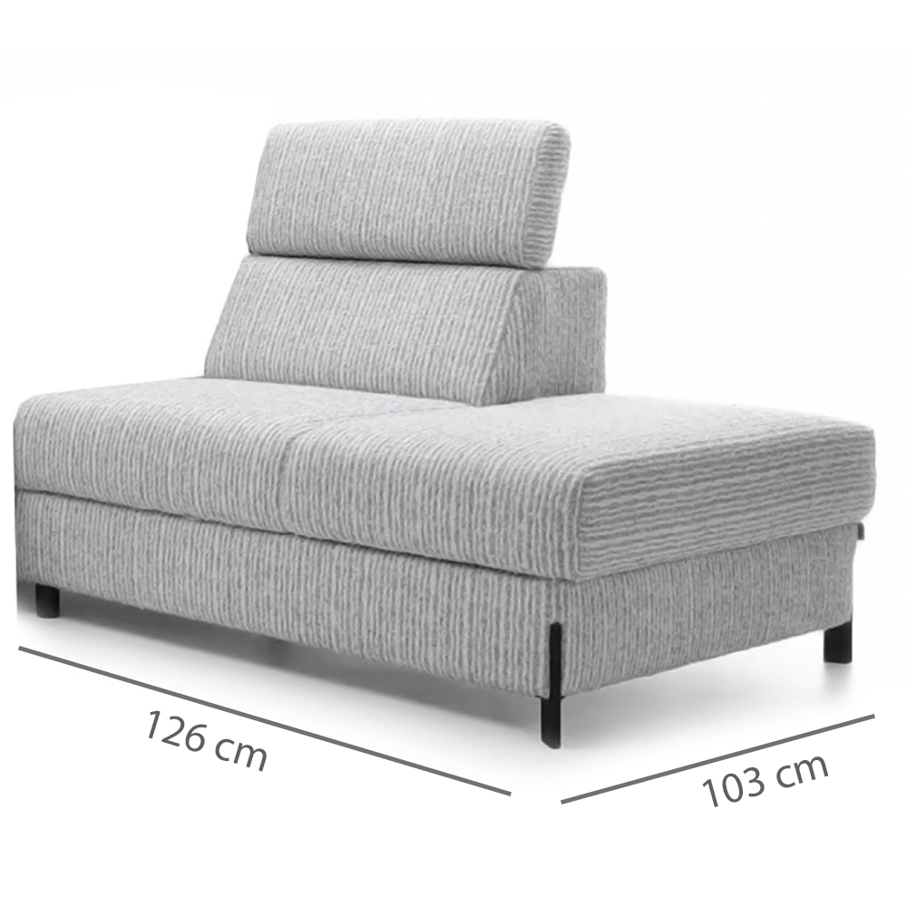 ULISES | díl 1HOBKR | 126 cm | krátký otoman s úložným prostorem | VÝBĚR TKANIN a NOŽIČEK