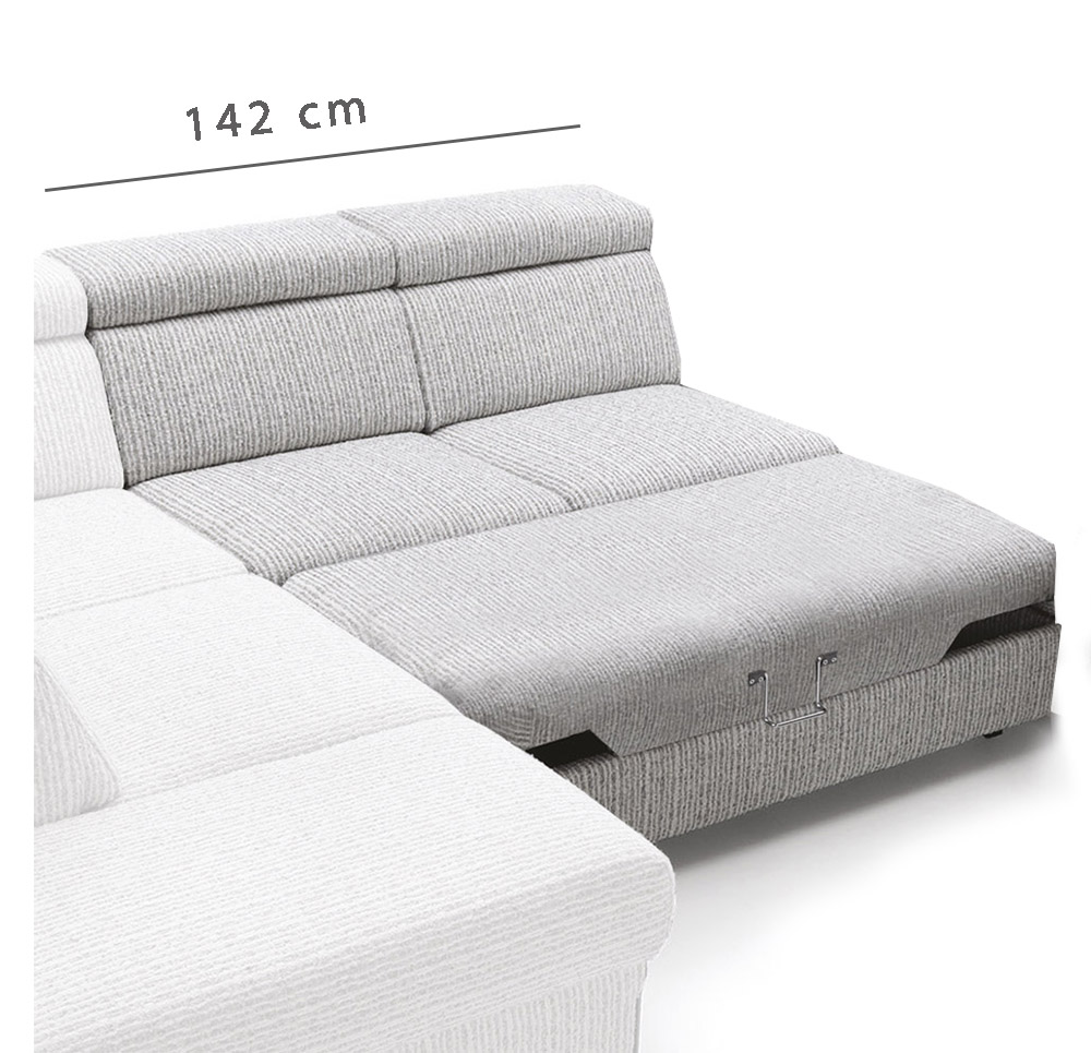 ULISES | díl sedačky 2F | 142 cm | dvojsed s rozkladem | VÝBĚR TKANIN