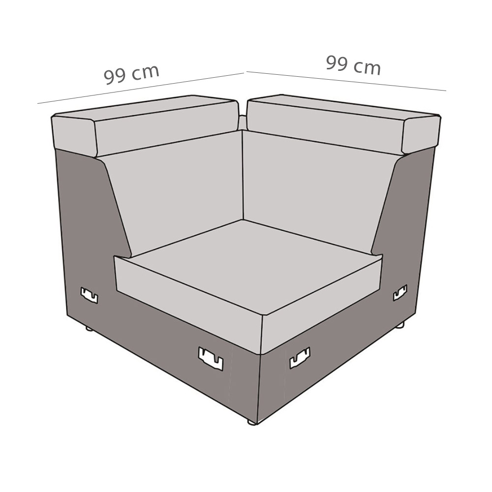 ULISES | díl sedačky E | 99x99 cm | roh bez funkce | VÝBĚR TKANIN