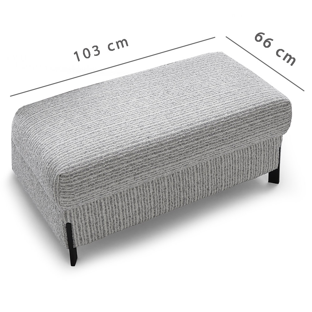 ULISES | díl sedačky HO | 66 cm | prodlužovací díl na zakončení | VÝBĚR TKANIN a NOŽIČEK