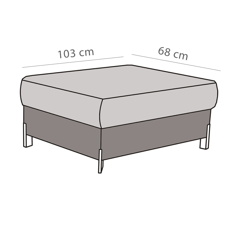 Taburet ULISES HO70 | 103x68 cm | bez úložného prostoru | VÝBĚR TKANIN a NOŽIČEK