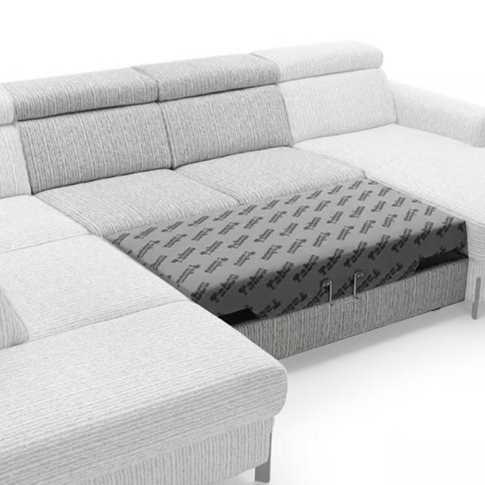 Sedací souprava ULISES U | 225x331x179 | rozkládací + úložný prostor | VÝBĚR TKANIN a NOŽIČEK