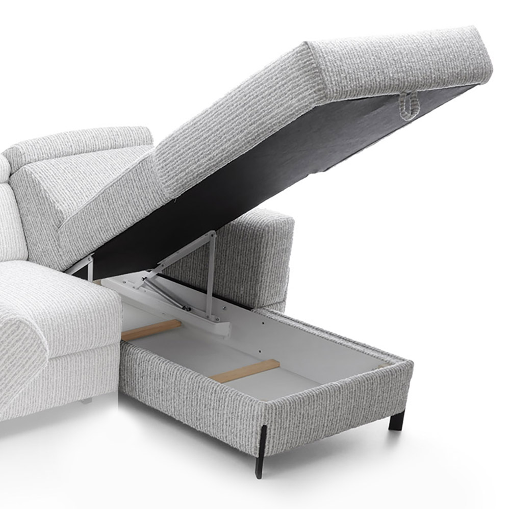 Sedací souprava ULISES U | 225x331x179 | rozkládací + úložný prostor | VÝBĚR TKANIN a NOŽIČEK