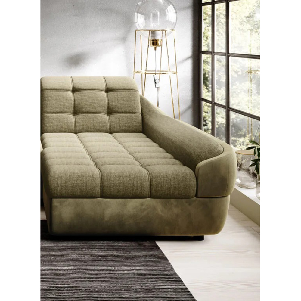 Sedací souprava INFINITY | 290x179 | rozkládací + úložný prostor | olivová | POSLEDNÍ KUS Z PRODEJNY