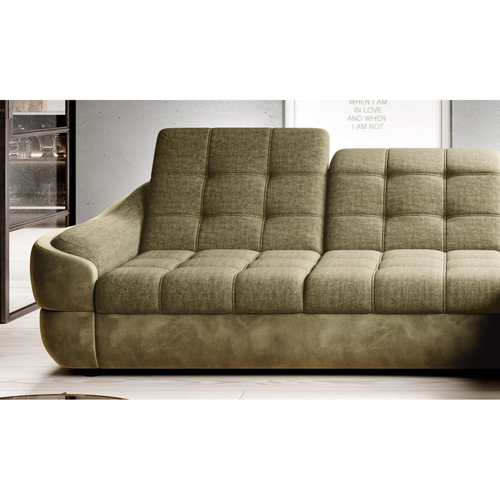 Sedací souprava INFINITY | 290x179 | rozkládací + úložný prostor | olivová | POSLEDNÍ KUS Z PRODEJNY