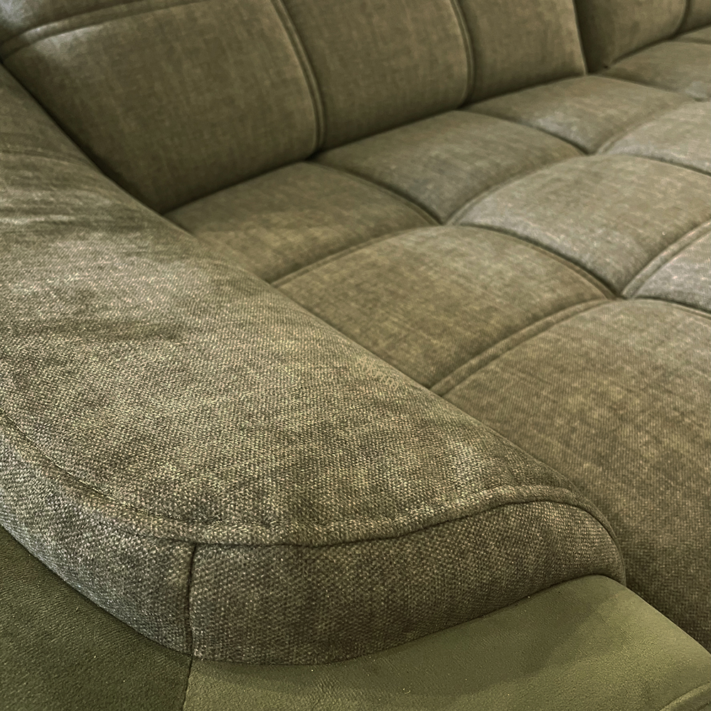 Sedací souprava INFINITY | 290x179 | rozkládací + úložný prostor | olivová | POSLEDNÍ KUS Z PRODEJNY