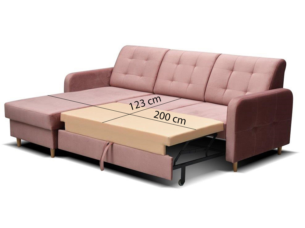 Sedací souprava Pinko | starorůžová | rozkládací | VÝPRODEJ Z PRODEJNY