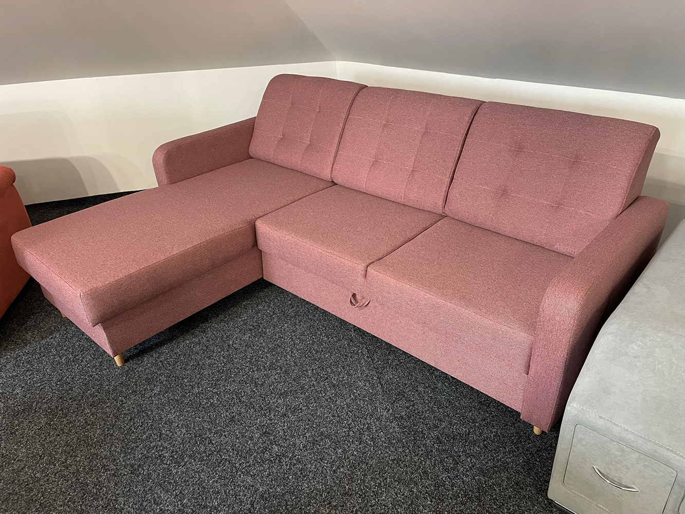 Sedací souprava Pinko | starorůžová | rozkládací | VÝPRODEJ Z PRODEJNY