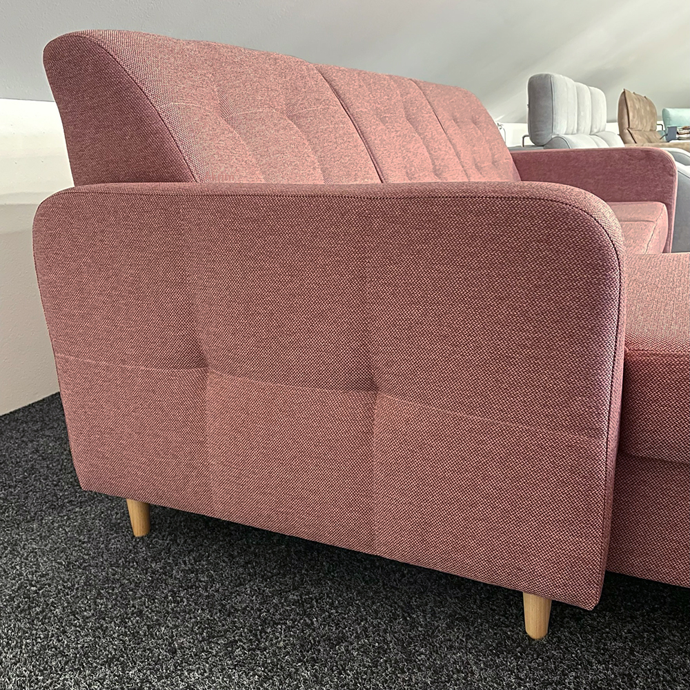 Sedací souprava Pinko | starorůžová | rozkládací | VÝPRODEJ Z PRODEJNY