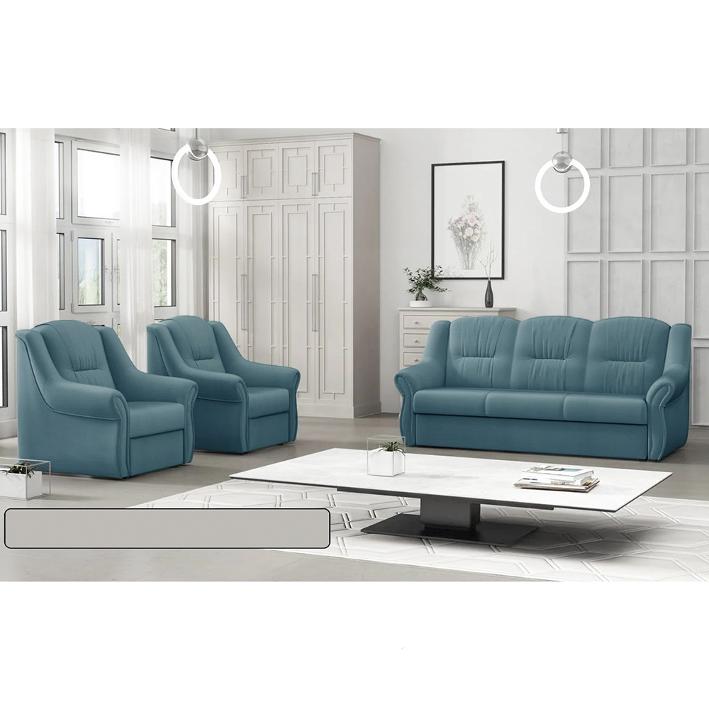 Sedací sestava ALANA BIS 3+1+1 | crown 14 modrá | očalouněná záda