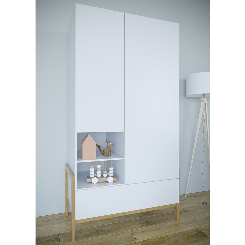 Victor | šatní skříň | bílá | 100x180x55 cm