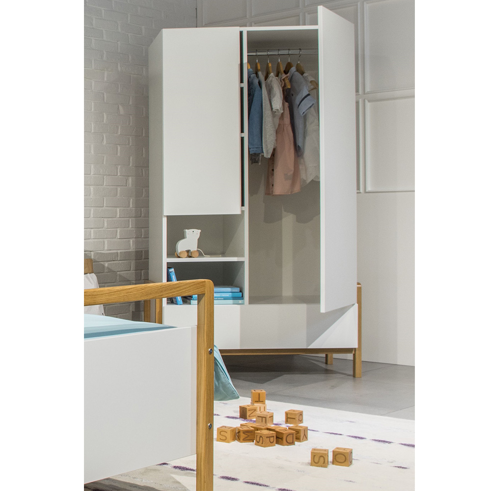 Victor | šatní skříň | bílá | 100x180x55 cm