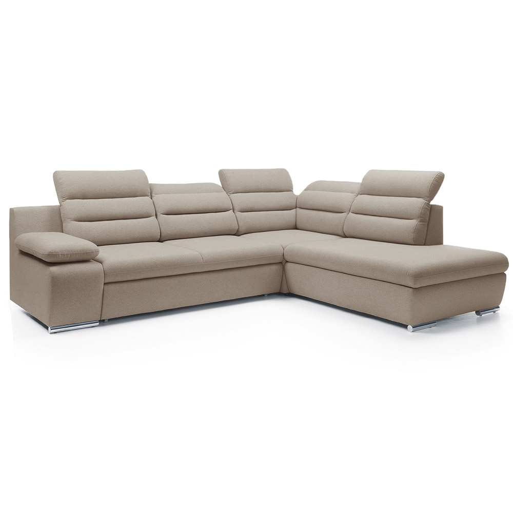 Sedací souprava GRECO | PRAVÁ | Gemma 13 světle hnědá | AKCE | POSLEDNÍ KUS