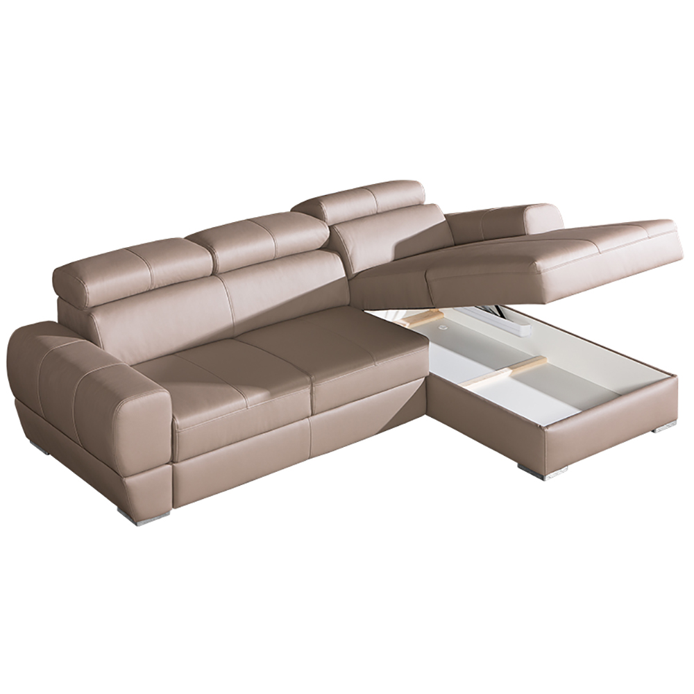 Sedací souprava VENTO L | 251x167 | VÝBĚR Z PRÁVÉ HOVĚZÍ KŮŽE | s úložným prostorem a rozkladem