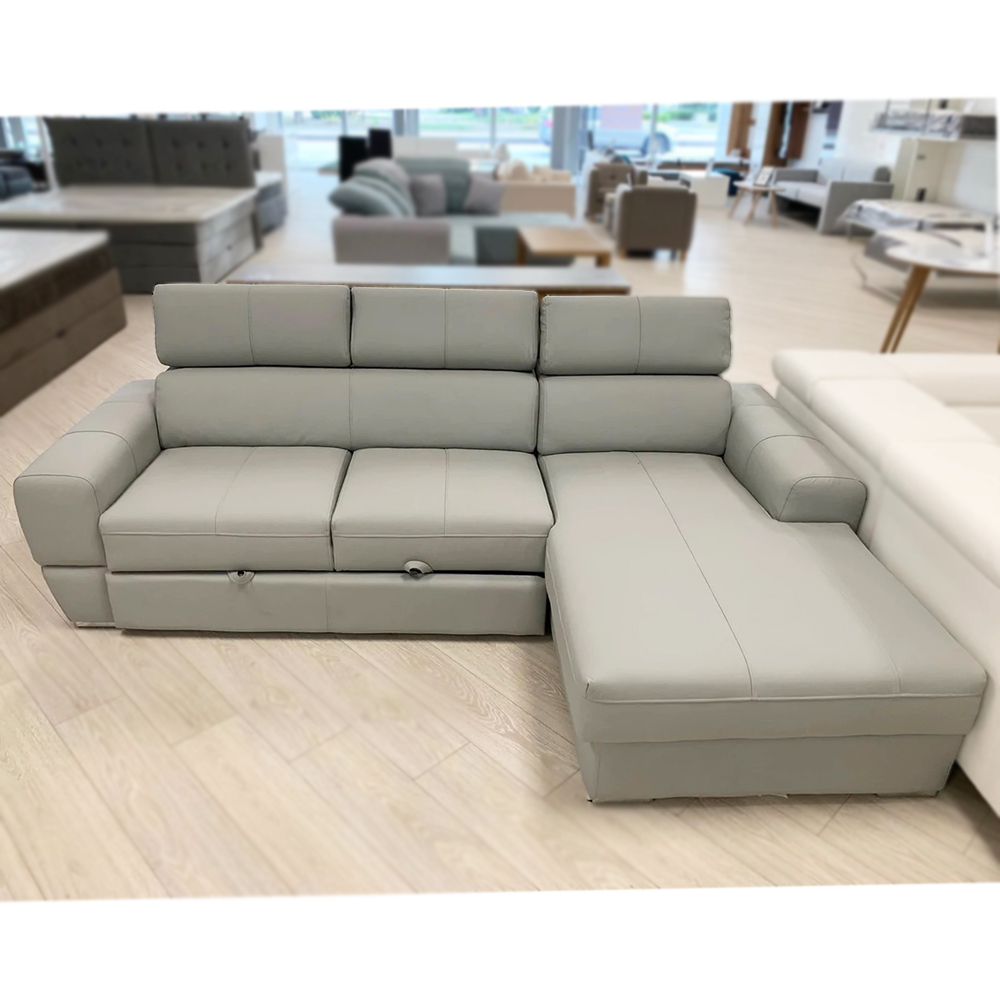 Sedací souprava VENTO L | 251x167 | VÝBĚR Z PRÁVÉ HOVĚZÍ KŮŽE | s úložným prostorem a rozkladem